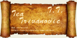 Tea Trivanović vizit kartica